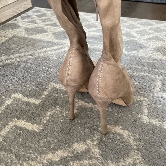 Taupe Suede Women's Boots - Picture 7 of 14